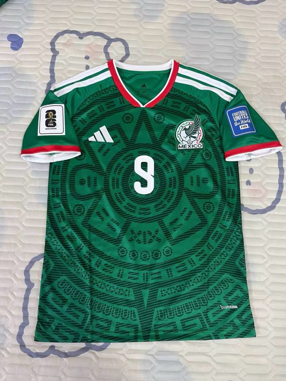 Mexico Green Soccer Jersey with White & Red Accents 9 2026 World Cup